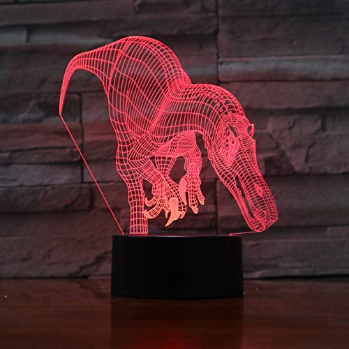 Elemento de moda decoración del hogar dinosaurio 3D sensor táctil animal luz nocturna LED iluminación indirecta luz ambiental luz nocturna