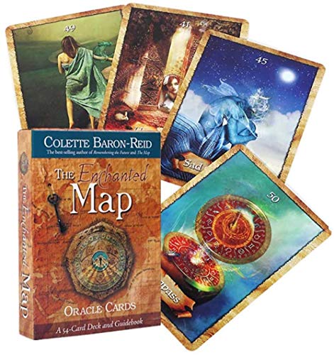 FFJD Baraja Tarot 54 Uds El Mapa Encantado, Cartas De Oracle, EdicióN En IngléS, Cartas De Tarot Misteriosas, Cartas De Juego De Mesa De Tarot De Destino De AdivinacióN