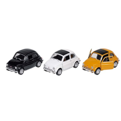 Goki- Fiat Nuova 500, Metal, 1:34-39, L= 10,8 cm Coches y Otros vehículos, Multicolor (12173)