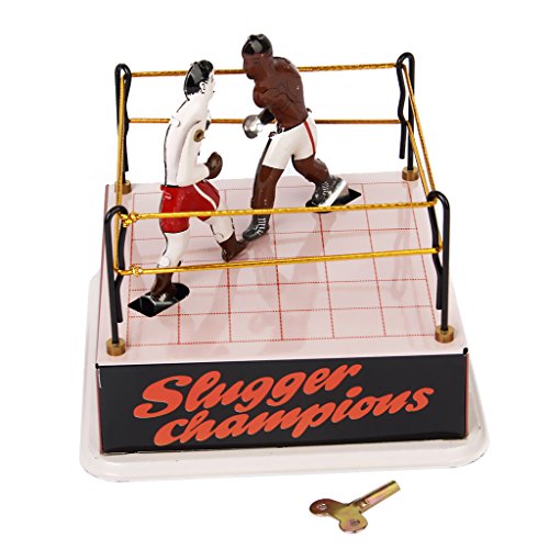 Harilla Vintage Wind Up Fighting Boxers en El de Boxeo Juguete de Hojalata Mecánica