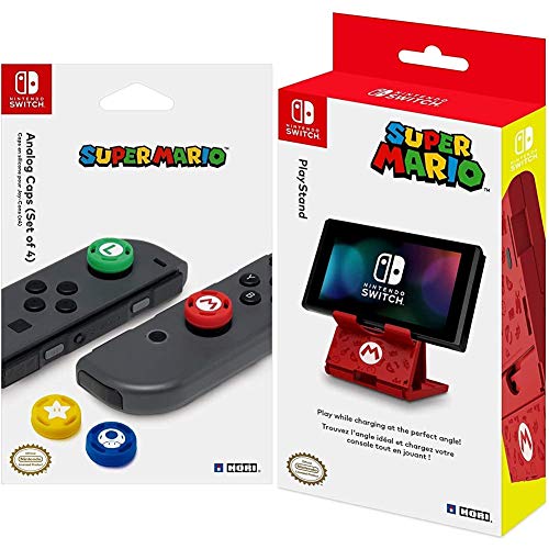 HORI - Grips Mario (Nintendo Switch) + - PlayStand Super Mario (Nintendo Switch / Switch Lite)