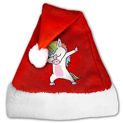 Increíble sombrero de Papá Noel de dibujos animados unisex, cómodo, rojo y blanco de felpa de terciopelo para fiesta de Navidad