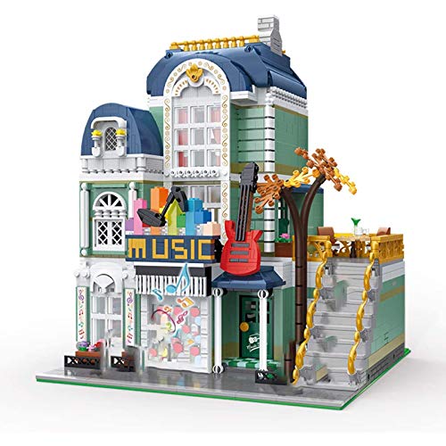 Juegos De Construcción De Casas Modulares, Modelo De Tienda De Música para Construcciones, Juego De Construcción De 3005 Piezas Compatible con Lego, El Modelo De Construcción No Es Creado por Lego
