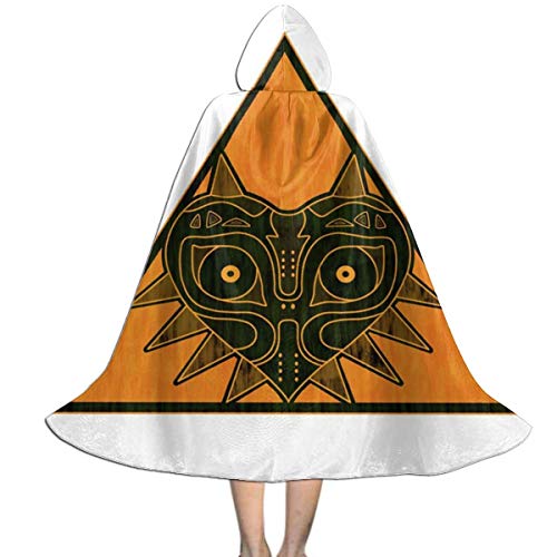 KUKHKU Máscara de Amor Majora Legend Of Zelda Unisex Niños Cape Capa de Halloween Fiesta Decoración de Papel Cosplay Disfraces