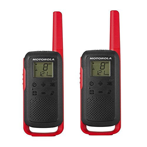 Motorola Talkabout T6 PMR Radio de Banda ciudadana (PMR446, 16 Canales y 121 Códigos, Alcance de 8 km), rojo