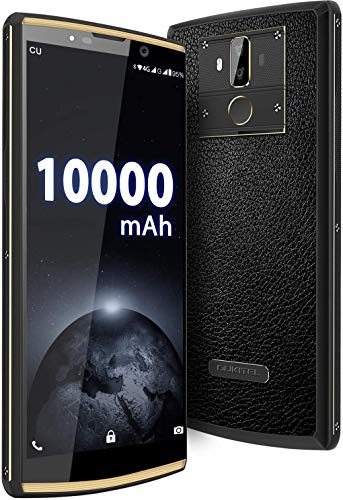 Móviles y Smartphones Libres 10000mAh, OUKITEL K7 Pro Telefonos Moviles 64gb,6.0 Pulgadas HD+ Dual SIM Smartphone 4G 9V/2A Carga Rápida Android 9.0 Moviles 4GB RAM,Nergo