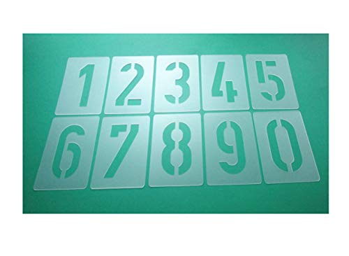 Números de plantillas Juego de 003515, números 0 – 9/15 cm Alto, 10 individuales Plantillas