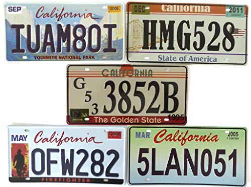 OPO 10 - Juego de 5 Placas DE Licencia DE AUTOMÓVILES DE EE. UU. De Metal - réplicas de Placas auténticas de California