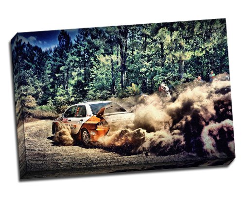 Rally Car WRC Mitsubishi - Póster de lienzo (30 x 20 pulgadas)