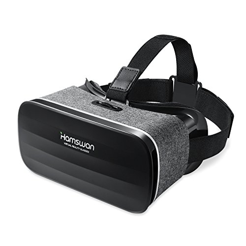 REDSTORM - Casco VR, gafas 3D VR, visión panorámica en 3D, calidad de imagen HD, casco de realidad virtual ligero compatible con iPhone/Android, color gris