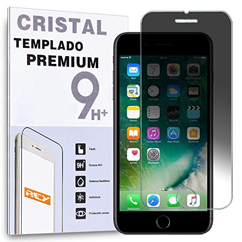 REY Protector de Pantalla Anti ESPÍA para iPhone 8 / iPhone 7 / iPhone SE 2020, Cristal Vidrio Templado Premium