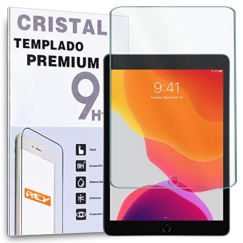 REY Protector de Pantalla para iPad 10.2" 2019 - iPad 10.2" 2020, Cristal Vidrio Templado Premium, Táblet