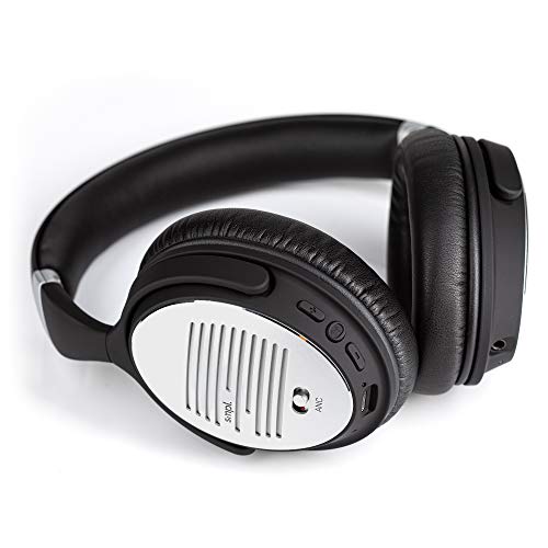 Smpl. Active Noise Cancelling Headphones, Bluetooth Over Ear Headphones with Microphone For Calling and Deep Bass for Total Audio Clarity, 16H Playtime for Work/Travel/Computer/Phone/TV/Home Office