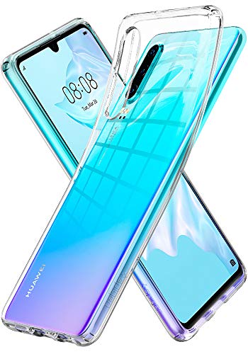 Spigen, Funda Compatible con Huawei P30 2019 [Liquid Crystal] Protección Delgada de Gel Silicona y claridad Premium de TPU [Compatible con Carga Inalámbrica] para Huawei P30 (2019)