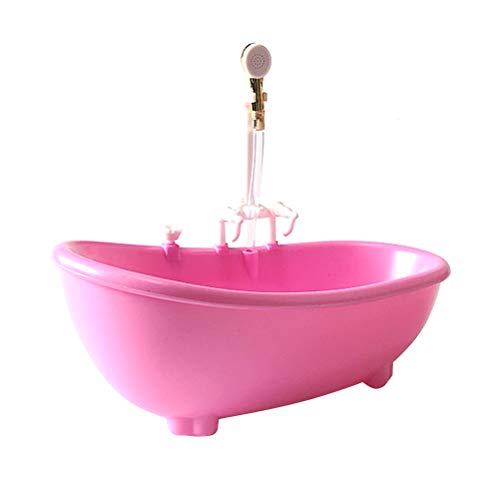 Toyvian Rociador de Agua eléctrico en la Piscina de la bañera con rociador sin batería para muñeca (Rosa)