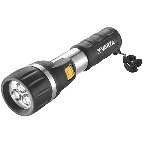 Varta 3x5mm LED Day Light Linterna de Aluminio y plástico ABS, 2AA, 16610 m, Caucho