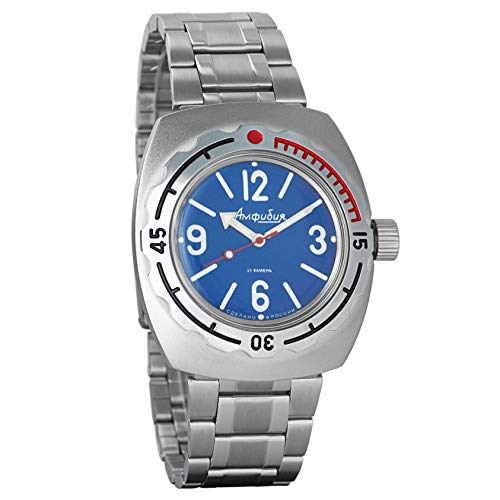 Vostok Amphibian 090914 genuina reloj militar de buceo ruso 2416B/2415 200m auto cuerda reloj de pulsera