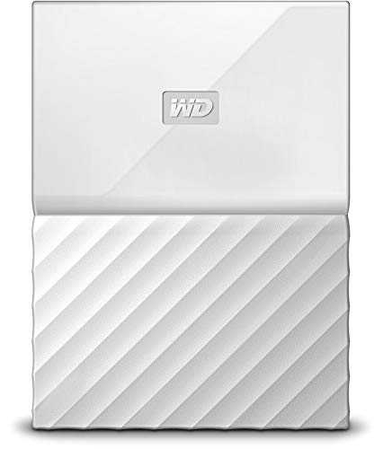 WD My Passport - Disco Duro Portátil de 4 TB y Software de Copia de Seguridad Automática, Blanco