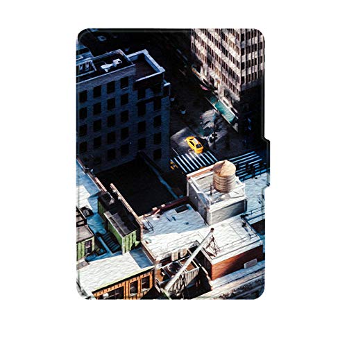 YUANOMYD Protección Kindle,Moderno Arte De La Ciudad De Nueva York Arte Ultra Ligero Shock-Absorción Smart Cubierta con Auto Wake/Dormir Cubierta Impermeable,Soft Shell Series,Imagen,Kindle 499