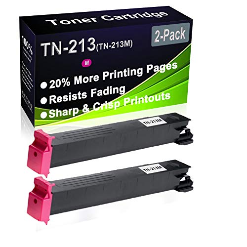 2 cartuchos de tóner compatibles con BizHub C200 C203 (alta capacidad) para impresora láser Konica Minolta TN-213 TN-213M (A0D7352)