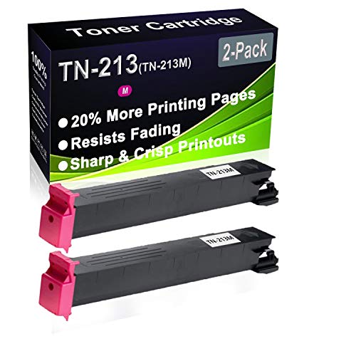 2 cartuchos de tóner láser compatibles con BizHub C200 C203 (alta capacidad) para Konica Minolta TN-213 TN-213M (A0D7352)