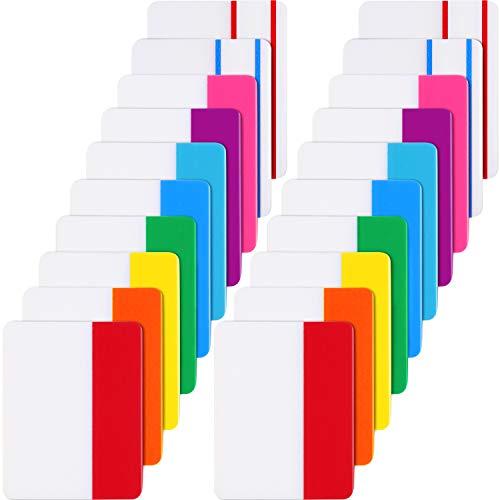 400 Piezas de Índice Adhesivas de 2 Pulgadas Etiquetas Adhesivas Banderas de Archivo Grabable y Reposicionable para Marcador de Página o Libro Escribir Notas Clasificar Archivos, 20 Juegos 10 Colores