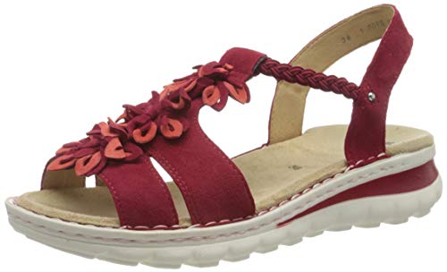 ara Tampa, Sandalia con Pulsera Mujer, Rojo (Rot, Corallo/Rosso 77), 38 EU