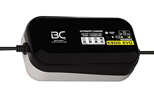 BC K900 EVO 12V 0,9A - Cargador de Batería y Mantenedor Inteligente para Baterías de Plomo/Ácido y Litio con sistema CAN-Bus compatible para motos BMW