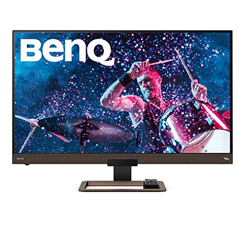 BenQ EW3280U - Monitor de 32" 4K UHD (3840x2160, 5 ms, 60 Hz, HDMI, USB-C, DCI-P3, HDR 400, Altavoces, Mando a Distancia, FreeSync) - Marron / Negro metálico