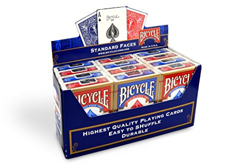 Bicycle 12 Barajas Formato Poker - 6 Azules / 6 Rojos