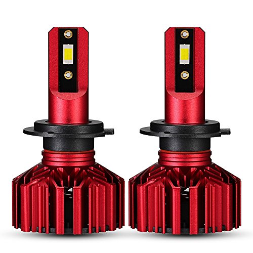 Bombillas LED para coche Novsight de 1 par, 10000 lúmenes, H1 H4 H7, casquillos para camión, ventilador silencioso interior, impermeable, IP68, 2 años de garantía