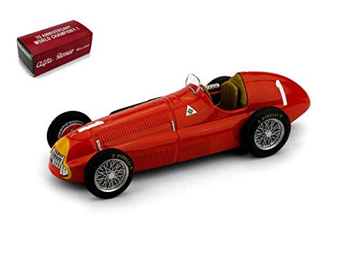 Brumm BM0036C Alfa Romeo 158 Juan Manuel Fangio 1950 N.1 Britain GP 70 PCS 1:43 Compatible con