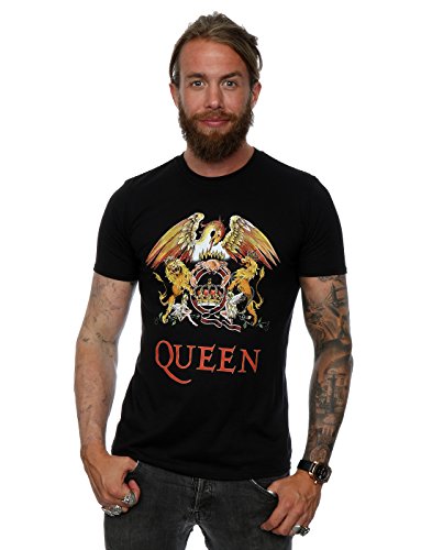 Camiseta con logotipo de Queen, para hombres negro XXL