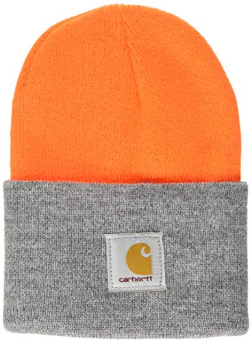Carhartt Watch Hat Gorro/sombrero, Bright Orange/H.Grey, OFA Unisex-Adulto