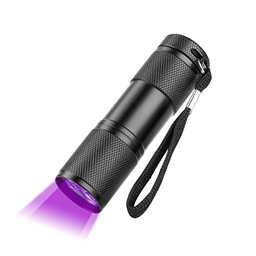 Chanhan - Linterna UV LED, Linterna Ultravioleta, Linterna de luz Negra (Pilas no Incluidas)