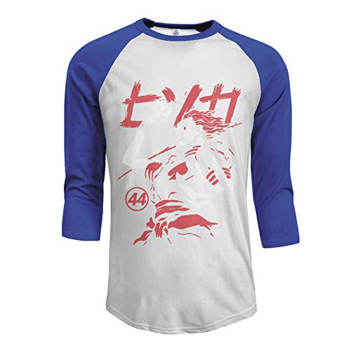 Charity Packer Hunter X Hunter Hisoka Morowd Camiseta Casual de Hombre de Manga Media Camisetas geniales Camisetas Sueltas de algodón Azul Grande