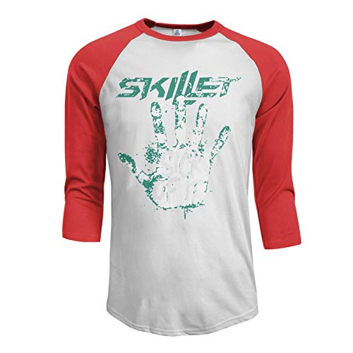 Charity Packer Skillet Band Camiseta Casual Hombre Camisas de Manga Media Camisetas Frescas Camisetas Sueltas de algodón Rojo Medio