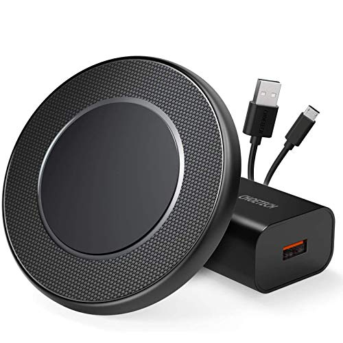 CHOETECH Cargador Inalámbrico 15W, Wireless Charger con Adaptador QC 3.0, 15W para LG V30/Sony, 10W para Galaxy Note 20/S20/S10/S9/S8, Huawei P30 Pro, 7.5W para iPhone 12/12Pro Max/11/11 Pro/XS/XR/X/8