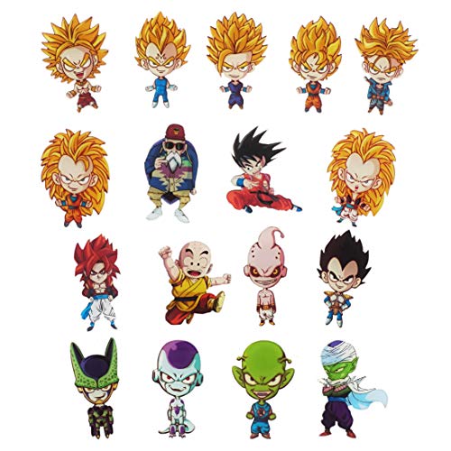 CoolChange 17 imanes con los Personajes Chibi de Dragon Ball de Son Goku, Vegeta, Muten Roshi etc