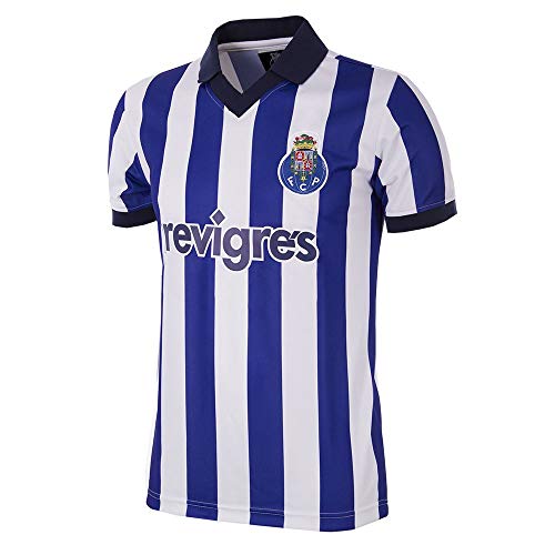 Copa FC Porto 2002 - Camiseta de fútbol Retro para Hombre, Hombre, Camiseta Retro con Cuello de fútbol, 128, Blanc y Azul, S