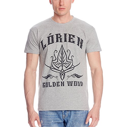 Elbenwald - Camiseta del Señor de los Anillos Lorien Lothlorien, color gris gris XXL