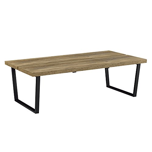 [en.casa] Mesa Auxiliar - Tablero: MDF - Estructura: Metal - salón - 110cm x 60cm x 35cm - Apariencia de Madera