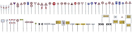 Faller FA 180534 – Juego de señales de tráfico, Accesorios para maquetas de ferrocarril, construcción de maquetas