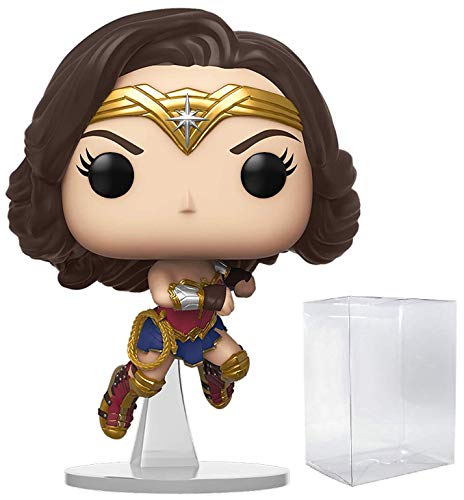 Figura de vinilo Wonder Woman Flying Pop #322 Pop Heroes: Wonder Woman 84 (con protector EcoTek para proteger la caja de exhibición)