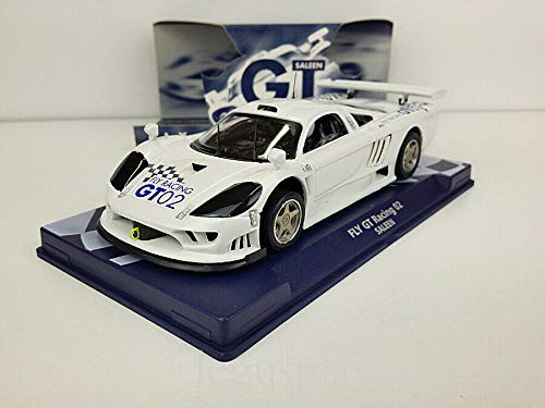 FLy Slot Car Scalextric 07021 Compatible Saleen GT Racing 02 Blanco 03
