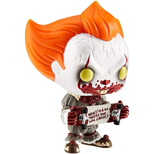 FreeStar Funko Pop Movie : Stephen King'S It 2 - Pennywise with Skateboard (Exclusive) 3.75inch Vinyl Gift for Horror Movie Fans Multicolur
