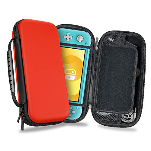 Funda para Nintendo Switch Lite - Transporte Dura de Viaje para Juegos Carcasa de Protección Rigid Lite para Consola Cable Nintendo Switch Lite y Accesorios de YOUSHARES (Red)
