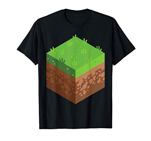 Gaming PC Video Game Dirt Grass Block Cool Gamer Gifts Camiseta
