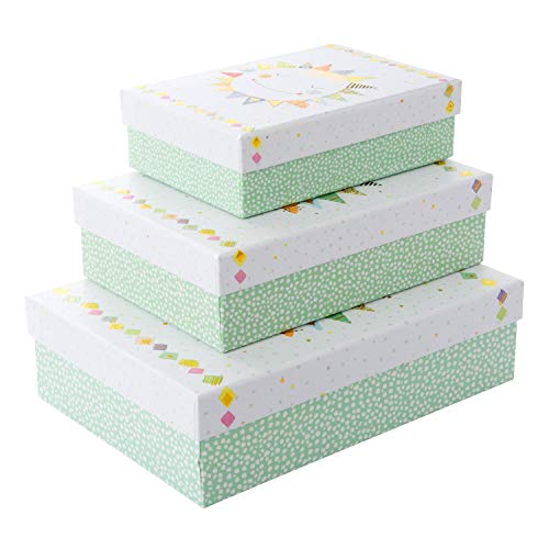 goldbuch 85662 - Cajas de regalo de 3 piezas Turnowsky diseño Happy Sun, juego de 3 cajas de regalo en diferentes tamaños, 3 cajas de regalo con impresión artística, relieve dorado y relieve