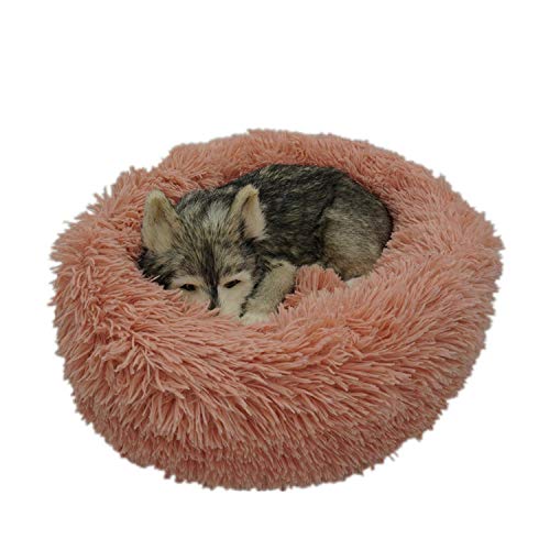Happy-Boutique Dog Bed Bed Long Plush Super Soft Bed Kennel Dog House Cat Bed for Dogs Bed Chihuahua Big Mat Bench Supplies-Powder Pink-80cm